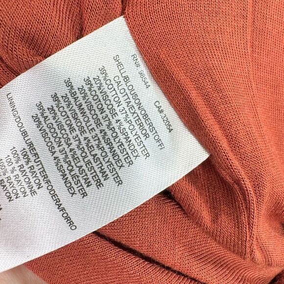 Tabitha Dress Womens 12 Orange Basket Weave Sleeveless Midi Shift V-Neck Country - Picture 6 of 13